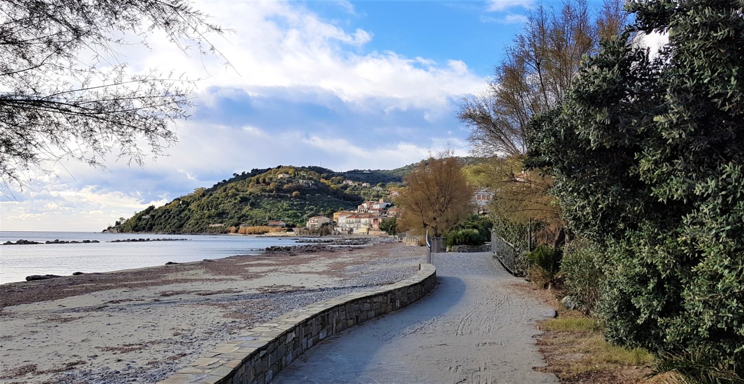 Pioppi la passeggiata sul lungomare il cilentano cilento