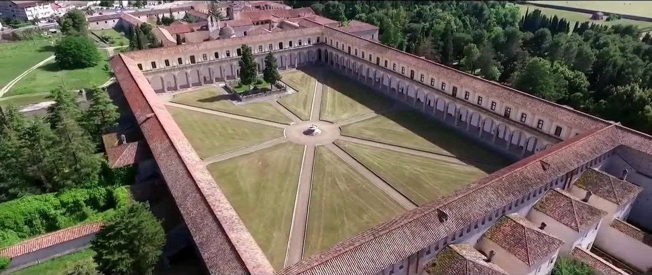 Certosa San Lorenzo vista dall'alto
