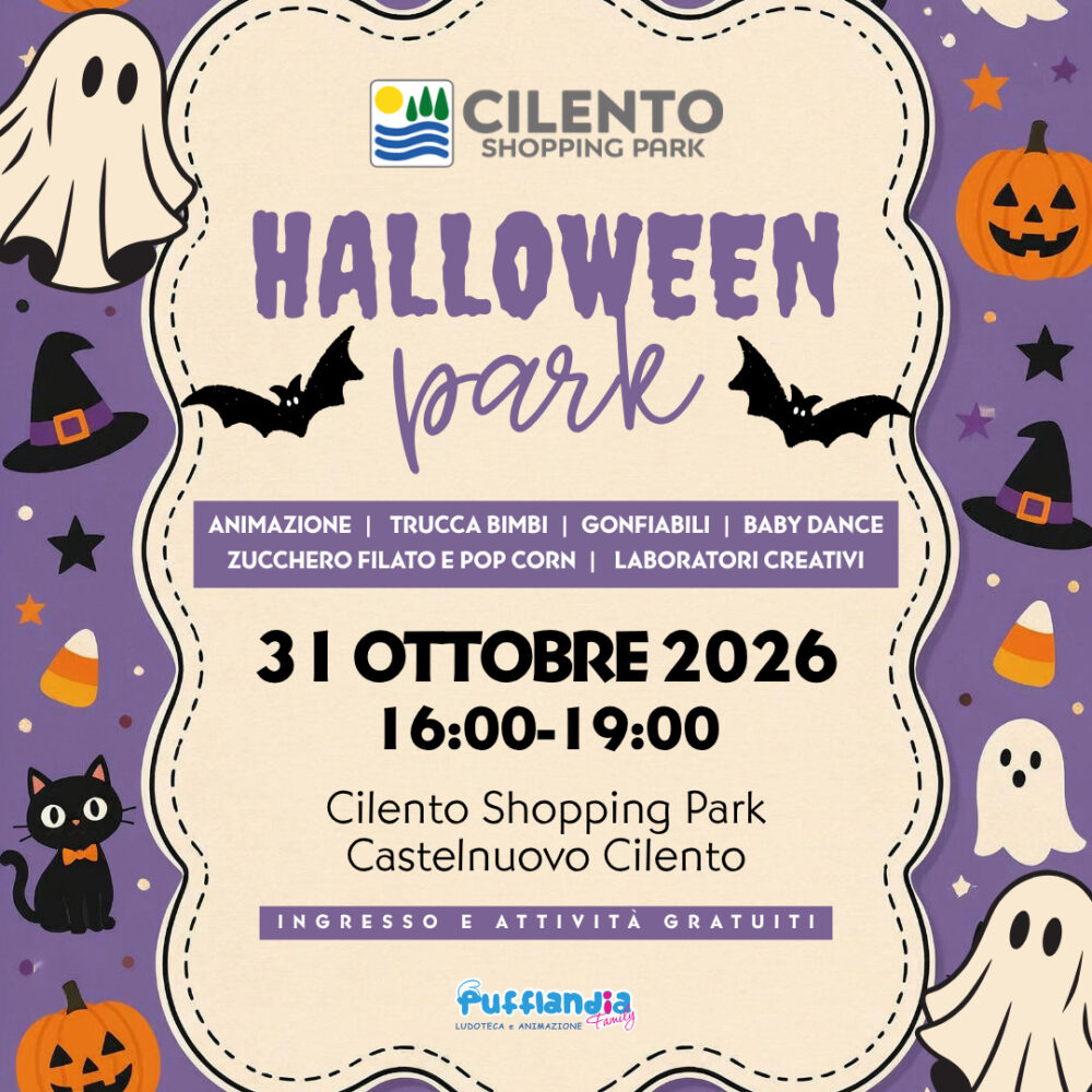 halloween park 2026 al cilento shopping park